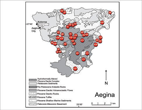 Aegina sampling sites