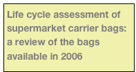 Life cycle assessment of supermarket carrier bags: a review of the bags available in 2006
