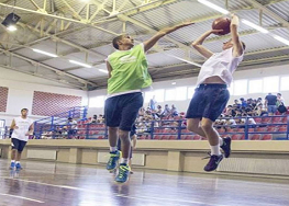 Photograph of me playing basketball